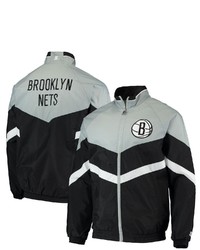 STARTE R Blackgray Brooklyn Nets Bank Shot Oxford Full Zip Jacket At Nordstrom
