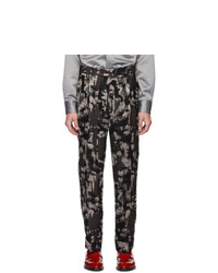 Paul Smith Black Mixed Print Oversized Trousers