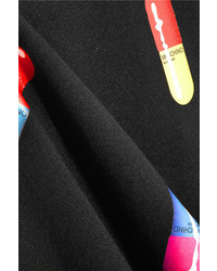 Moschino Printed Wool Mini Dress Black