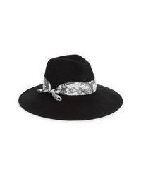 Black Print Wool Hat