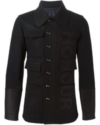 Black Print Wool Jacket
