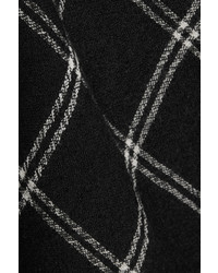 Tibi Printed Wool Blend Midi Dress Black
