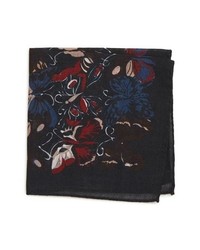 Bonobos Butterfly Print Wool Pocket Square