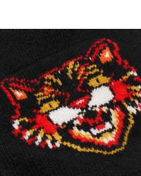 Gucci Angry Cat Intarsia Wool Scarf
