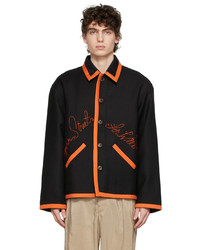 Bode Black Orange Juniper Street Show Jacket