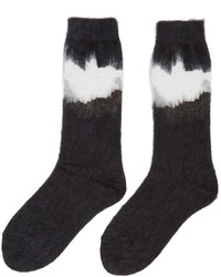 Facetasm Black Intarsia Socks