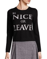 Alice + Olivia Be Nice Or Leave Graphic Sweater