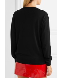 Moschino Intarsia Wool Sweater Black