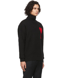 AMI Alexandre Mattiussi Black Ami De Cur Turtleneck