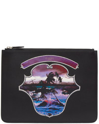 Givenchy Black Hawaii Crest Zip Pouch