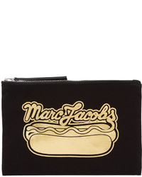 Marc Jacobs Black Hot Dog Logo Pouch