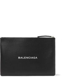 Balenciaga Printed Medium Textured Leather Pouch