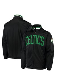 G-III SPORTS BY CARL BANKS Black Boston Celtics Dual Threat Tricot Full Zip Track Jacket At Nordstrom