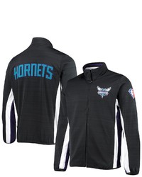 G-III SPORTS BY CARL BANKS Black Charlotte Hornets 75th Anniversary Power Forward Space Dye Full Zip Track Jacket At Nordstrom