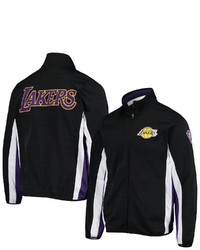 G-III SPORTS BY CARL BANKS Black Los Angeles Lakers 75th Anniversary Power Forward Space Dye Full Zip Track Jacket At Nordstrom