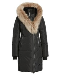 Mackage 800 Fill Power Down Coat With Genuine Fox