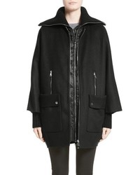 Moncler Acanthus Wool Cashmere Coat With Puffer Layer