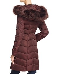 T Tahari Addison Faux Fur Trim Puffer Coat