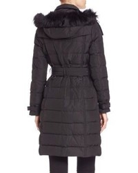 Burberry Allerdale Fur Trimmed Coat