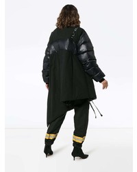 Unravel Project Asymmetric Padded Feather And Cotton Coat