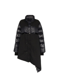Unravel Project Asymmetric Padded Feather And Cotton Coat