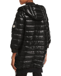 Moncler Bamboo Shiny Side Snap Quilted Puffer Jacket