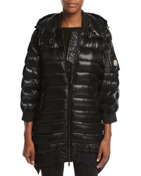 Moncler Bamboo Shiny Side Snap Quilted Puffer Jacket
