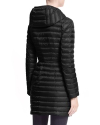 Moncler Barbel Water Resistant Long Hooded Down Jacket