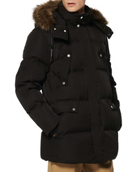 Marc New York Belmont Water Resistant Hooded Down Feather Fill Coat With Faux