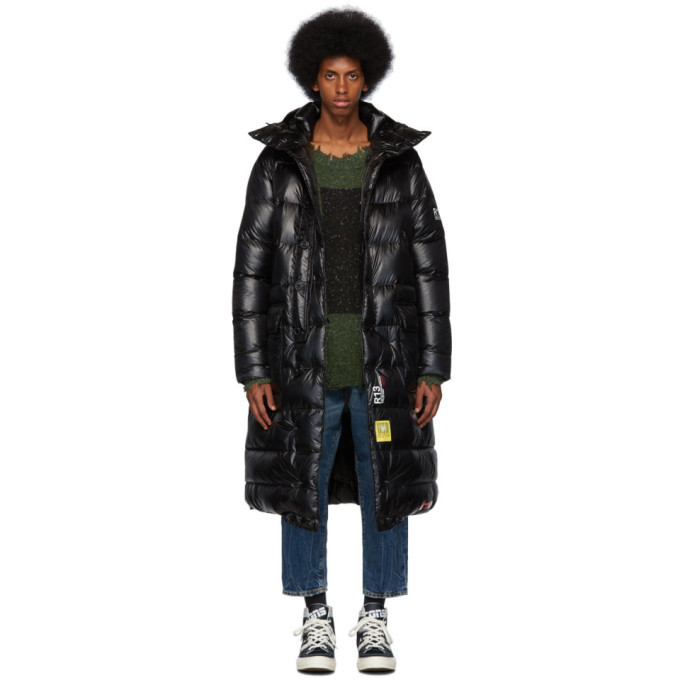 R13 Black Brumal Edition Down Long Anorak Puffer Coat, $765