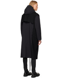 Y's Black Double Layered Coat