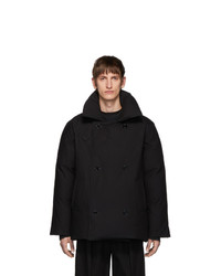 Raf Simons Black Down Double Breasted Coat