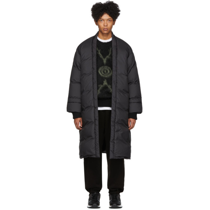 SASQUATCHfabrix. Black Down Haori Coat, $529 | SSENSE