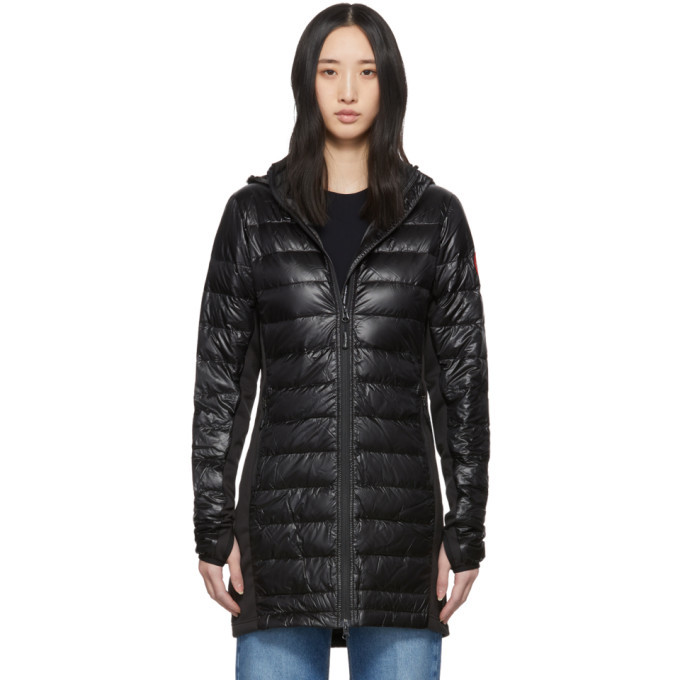 Canada Goose Black Down Hybridge Lite Coat, $625 | SSENSE | Lookastic