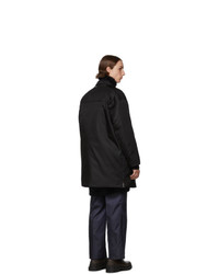 Prada Black Down Nylon Gabardine Coat