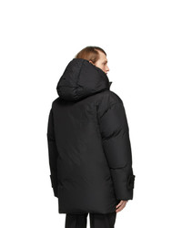 Burberry Black Down Oversized Wrap Coat