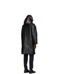 Nanushka Black Faux Leather Eska Long Coat
