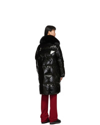 Yves Salomon Black Fur Four Coat