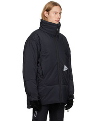 And Wander Black Insulated Coat