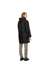 Burberry Black Layered Breasted Coat