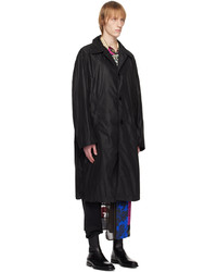 Dries Van Noten Black Spread Collar Coat