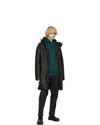 A-Cold-Wall* Black Storm Hood Long Coat