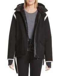 Moncler Bourget Embroidered Hooded Down Coat