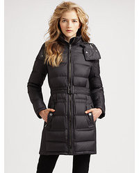Burberry Brit Quilted Buckle Belt Puffer Coat