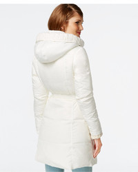Vince Camuto Cable Knit Trim Down Puffer Coat