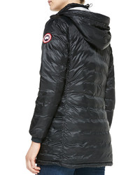 Canada Goose Camp Hooded Mid Length Puffer Coat Black