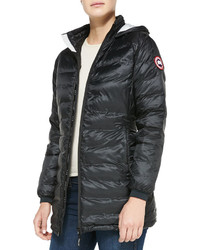 Canada Goose Camp Hooded Mid Length Puffer Coat Black