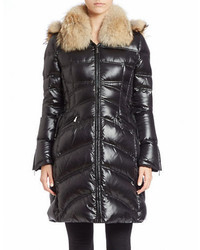Dawn Levy Convertible Coyote Fur Trimmed Puffer Coat