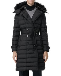 Burberry Dalmerton Quilted Down Puffer Coat With Removable Genuine