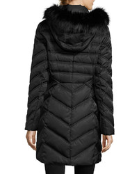 Laundry by Shelli Segal Diamond Quilted Down Coat Black